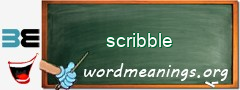 WordMeaning blackboard for scribble